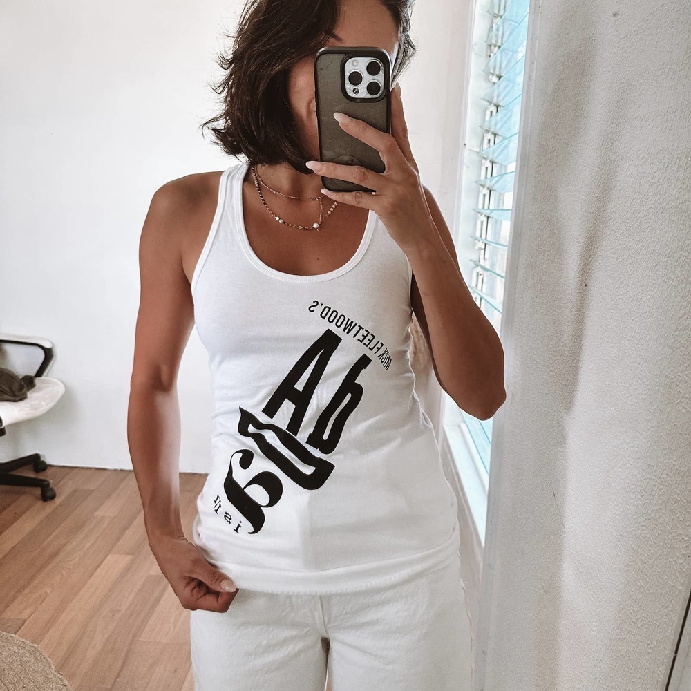 Mick Fleetwood Tribute Dadaism Tank Top White Size Small